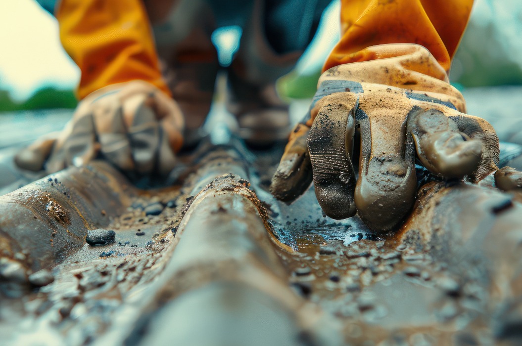 Professionelle Reparatur von Dachundichtigkeiten durch einen erfahrenen Handwerker Abdichtung von Dachundichtigkeiten, Imprägnierung und Reparatur von Dachschäden für dauerhaften Schutz